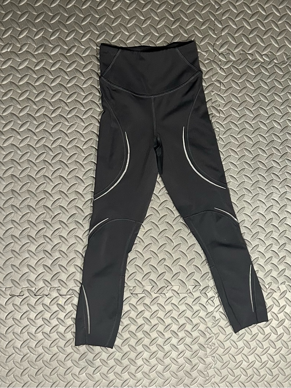 lululemon athletica Black Reflective-Trim Leggings